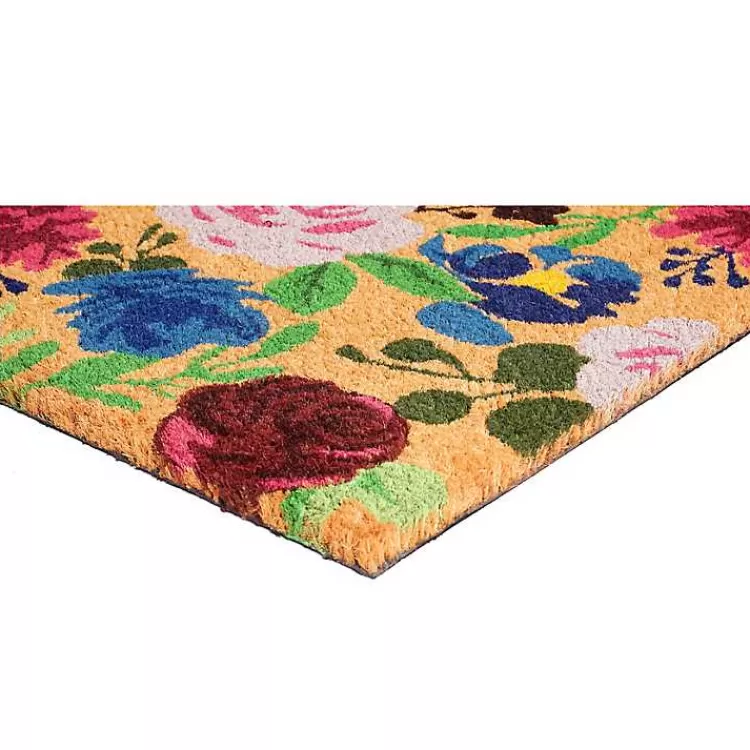 bright_boho_flowers_doormat_3.webp Bright Boho Flowers Doormat>Kirklands Home Discount