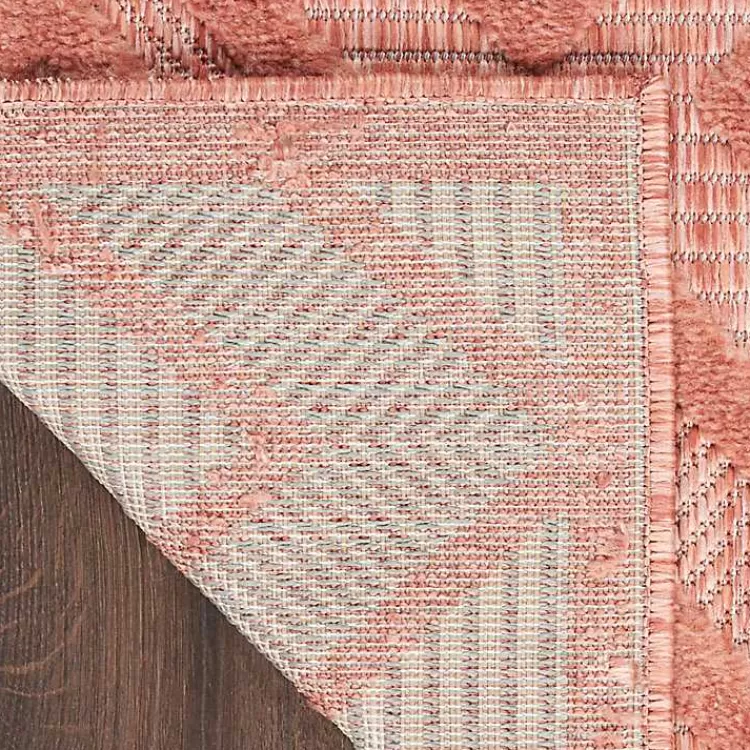 bright_coral_diamond_outdoor_area_rug_x_2.webp Bright Coral Diamond Outdoor Area Rug, 6x9>Kirklands Home Online