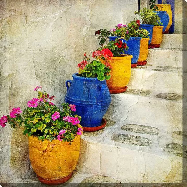 Bright Pots Outdoor Canvas Art Print>Kirklands Home Sale