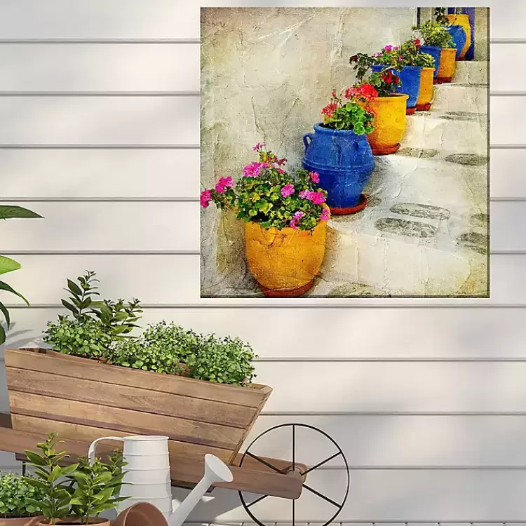 Bright Pots Outdoor Canvas Art Print>Kirklands Home Sale