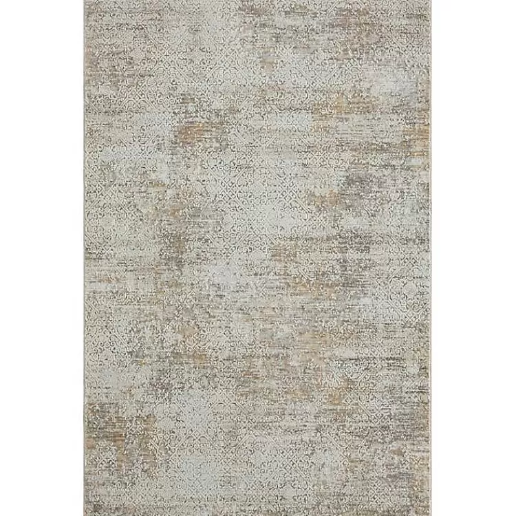 Brisbane Beige Faded Damask Area Rug, 4x6>Kirklands Home Discount