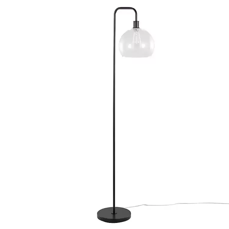 Bronze and Seeded Glass Shade Floor Lamp>Kirklands Home Online