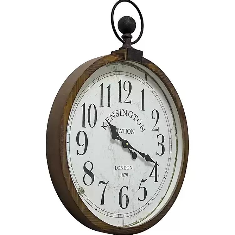 Bronze Kensington Station Pocket Wall Clock>Kirklands Home Fashion
