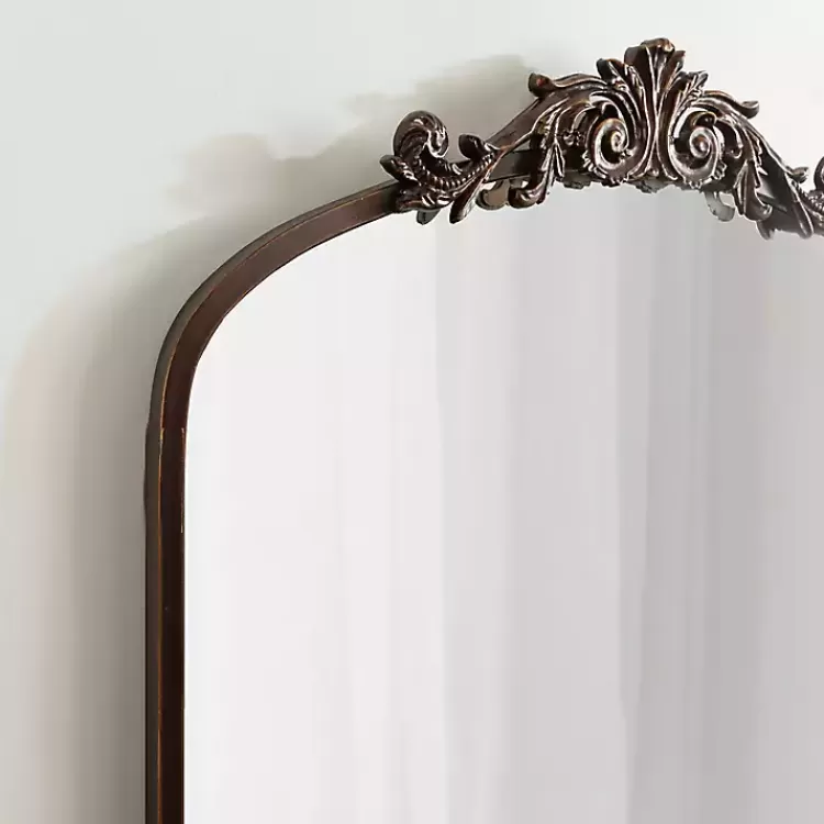 bronze_metal_arch_ornate_crown_wall_mirror_7.webp Bronze Metal Arch Ornate Crown Wall Mirror>Kirklands Home Clearance