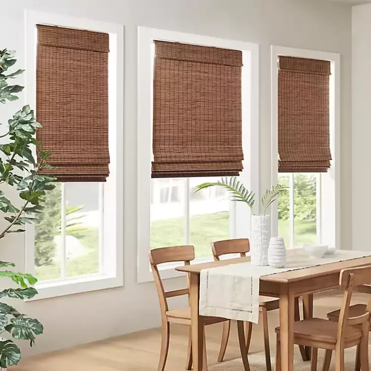 Bamboo Light Filtering Roman Shade, 33 in.>Kirklands Home Online
