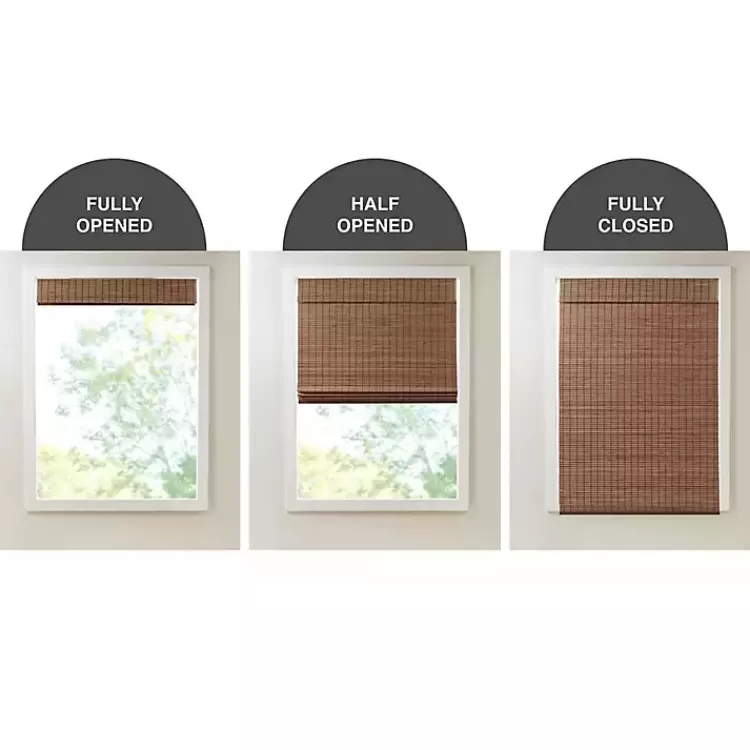 Bamboo Light Filtering Roman Shade, 33 in.>Kirklands Home Online
