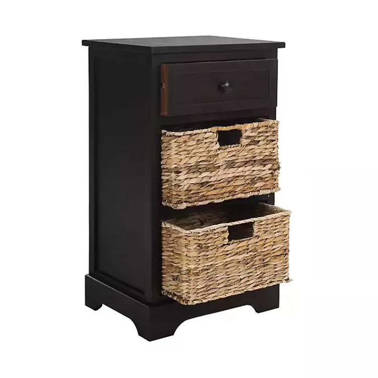Cora Accent Table with Woven Storage Baskets>Kirklands Home Store