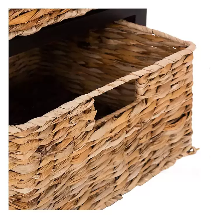 Cora Accent Table with Woven Storage Baskets>Kirklands Home Store