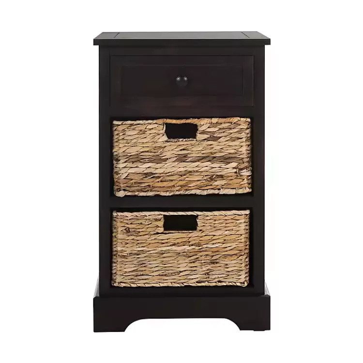 Cora Accent Table with Woven Storage Baskets>Kirklands Home Store