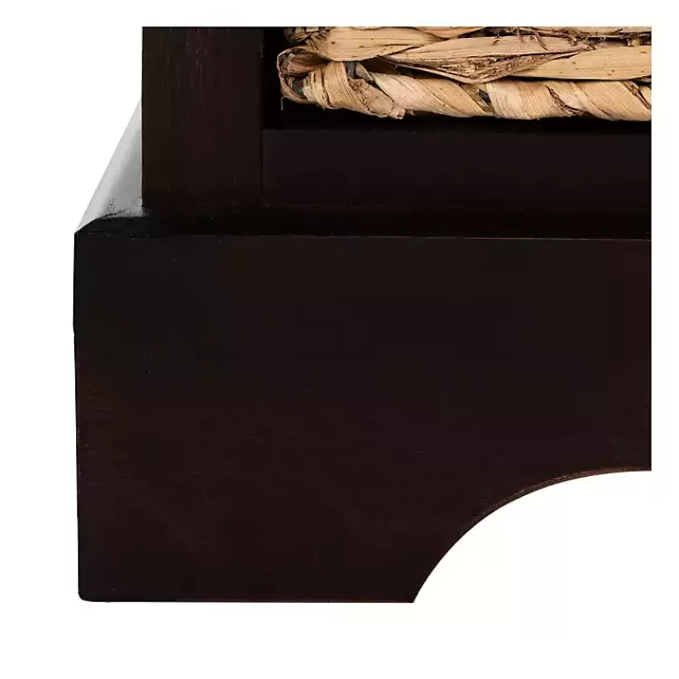Cora Accent Table with Woven Storage Baskets>Kirklands Home Store