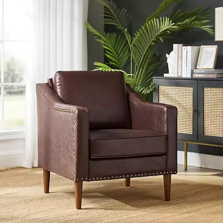 Faux Leather Bonita Accent Chair>Kirklands Home Shop