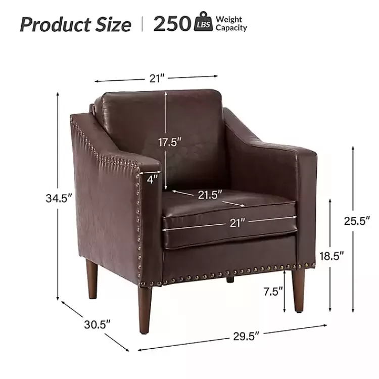 brown_faux_leather_bonita_accent_chair_4.webp Faux Leather Bonita Accent Chair>Kirklands Home Shop