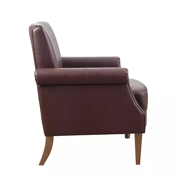 brown_faux_leather_classic_accent_chair_3.webp Faux Leather Classic Accent Chair>Kirklands Home Flash Sale