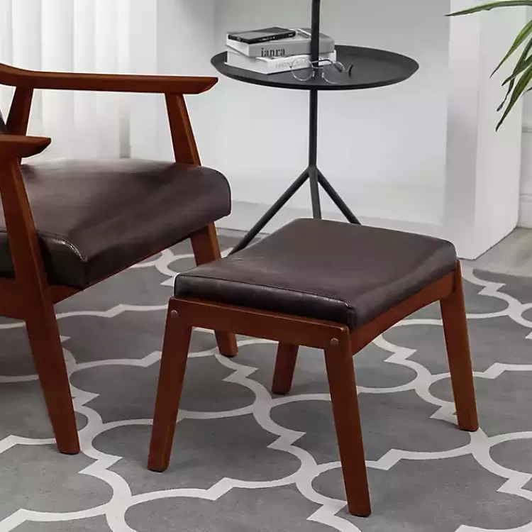 Faux Leather Natasha Ottoman Stool>Kirklands Home Best