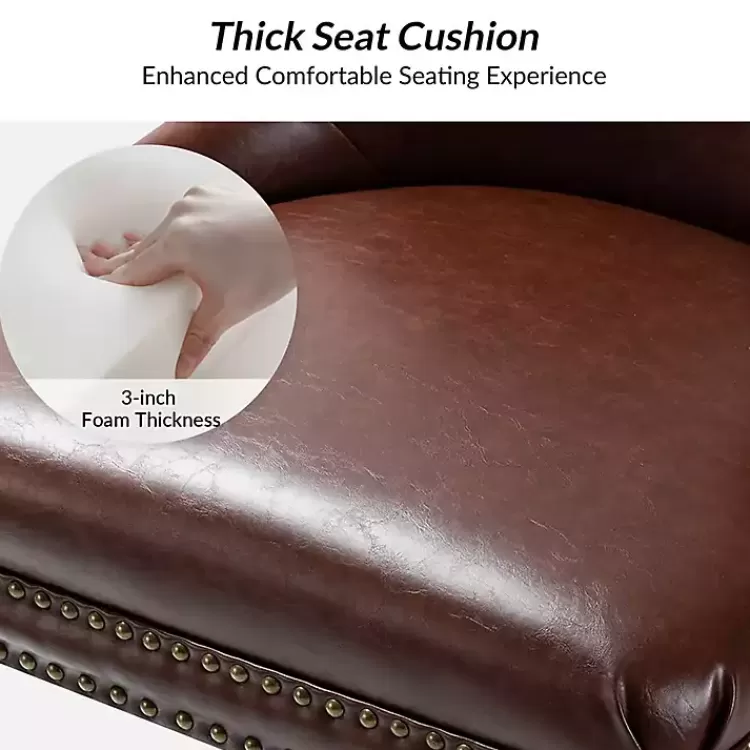 brown_faux_leather_rocking_office_chair_6.webp Faux Leather Rocking Office Chair>Kirklands Home Store