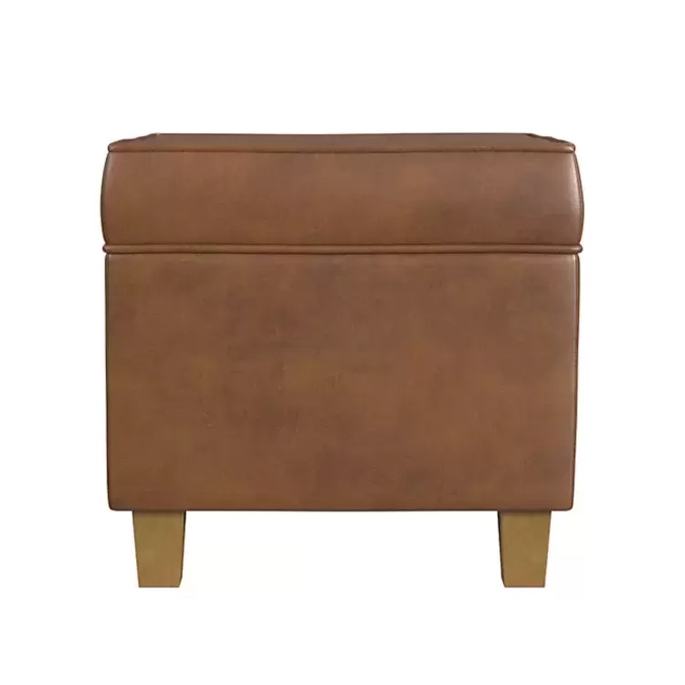 Faux Leather Square Storage Ottoman>Kirklands Home Hot