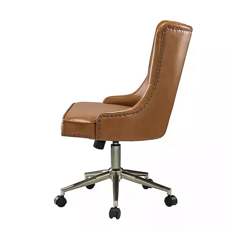 brown_faux_leather_tufted_back_office_chair_2.webp Faux Leather Tufted Back Office Chair>Kirklands Home Best