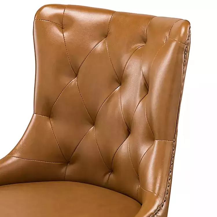 brown_faux_leather_tufted_back_office_chair_7.webp Faux Leather Tufted Back Office Chair>Kirklands Home Best
