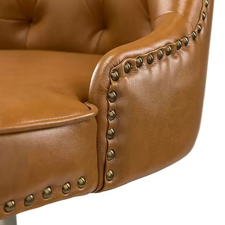 brown_faux_leather_tufted_back_office_chair_8.webp Faux Leather Tufted Back Office Chair>Kirklands Home Best