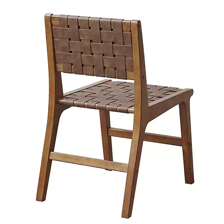 brown_faux_leather_woven_dining_chairs_set_of__4.webp Faux Leather Woven Dining Chairs, Set of 2>Kirklands Home Sale