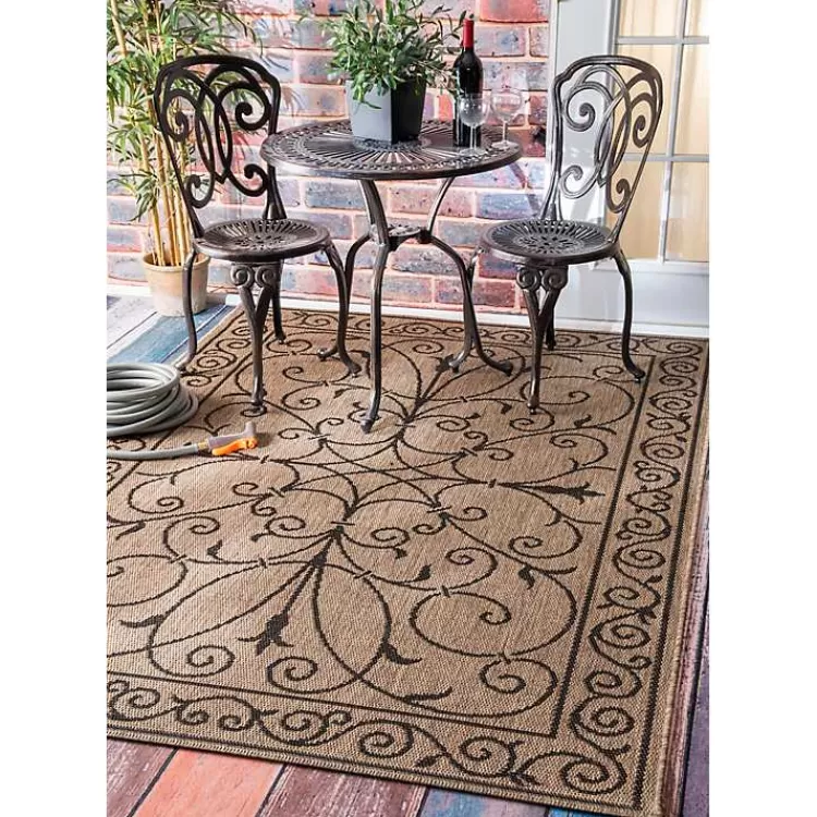 Kathleen Scroll Outdoor Area Rug, 5x7>Kirklands Home Hot