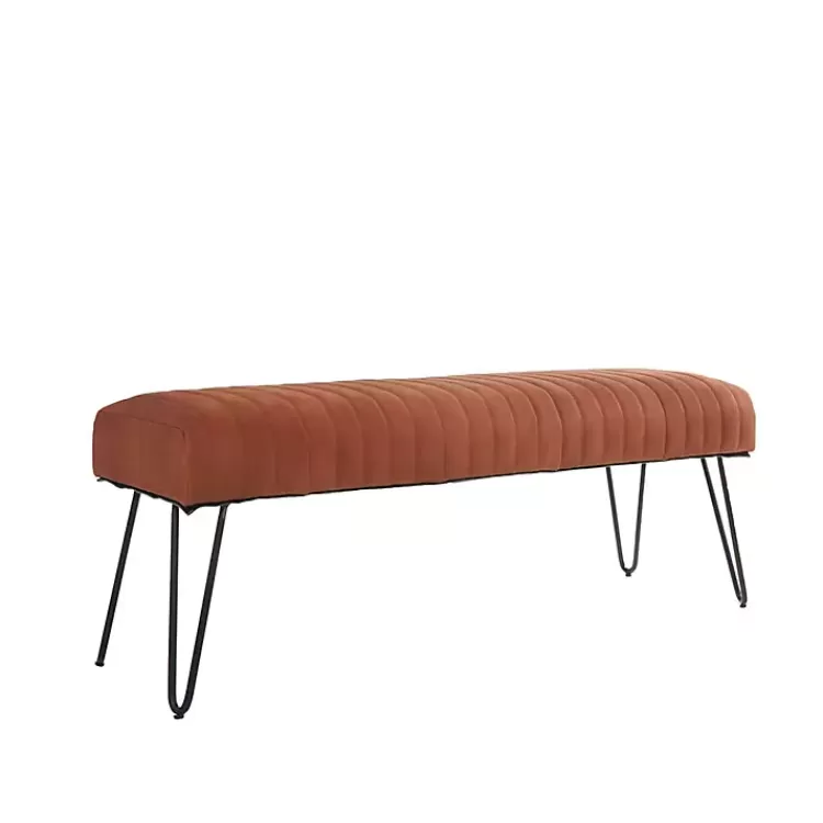 Leather Tufted Panel Bench>Kirklands Home New