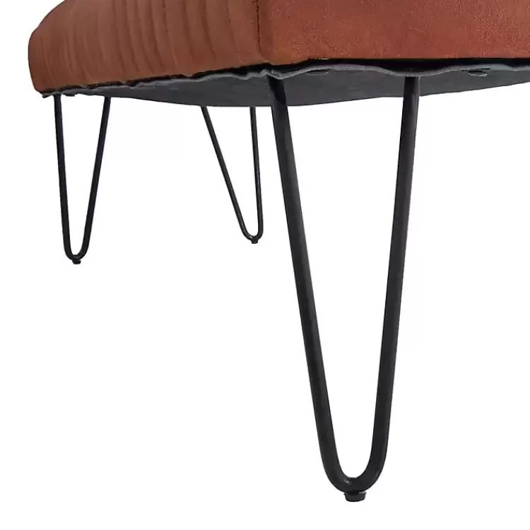 Leather Tufted Panel Bench>Kirklands Home New