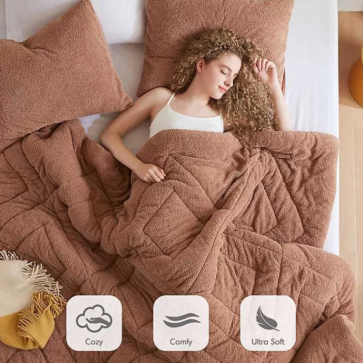brown_quilted_teddy_pc_twin_comforter_set_3.webp Quilted Teddy 2-pc. Twin Comforter Set>Kirklands Home Fashion