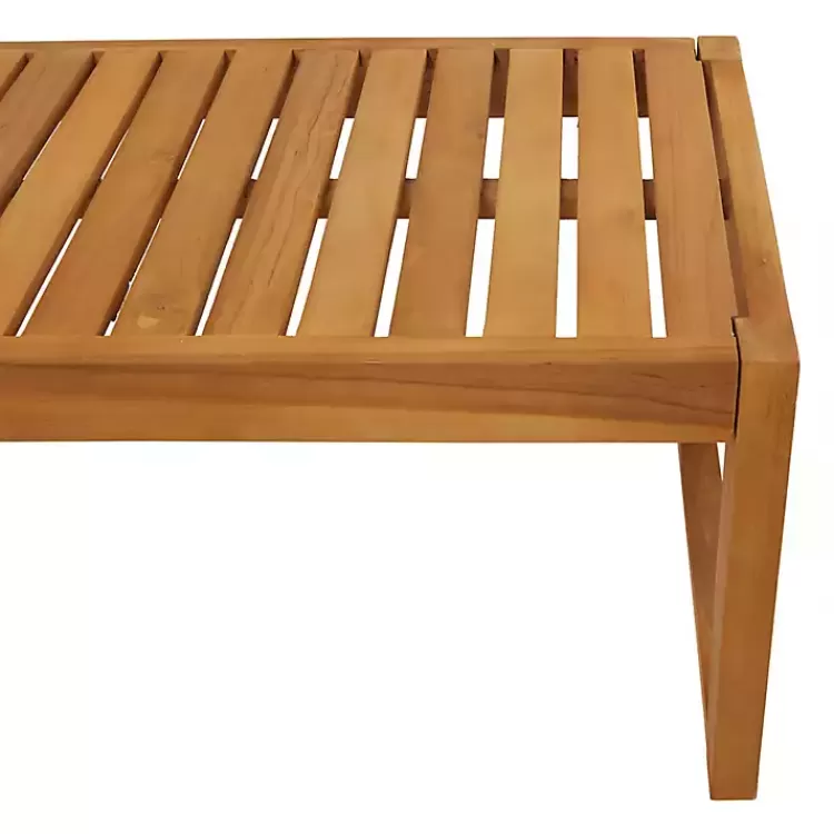 brown_teak_wood_slatted_outdoor_coffee_table_2.webp Teak Wood Slatted Outdoor Coffee Table>Kirklands Home Hot