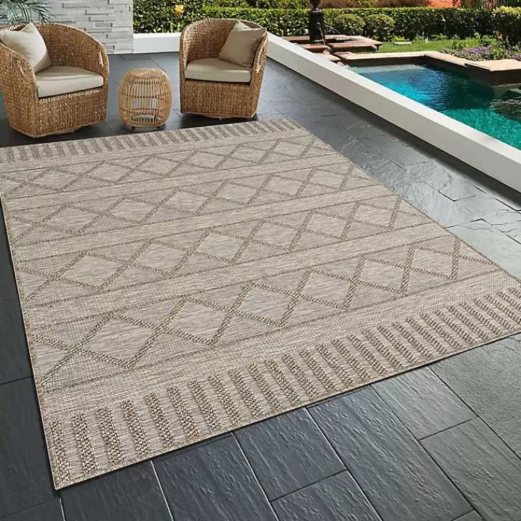 brown_transitional_stripes_outdoor_rug_x_2.webp Brown Transitional Stripes Outdoor Rug, 8x10>Kirklands Home Cheap