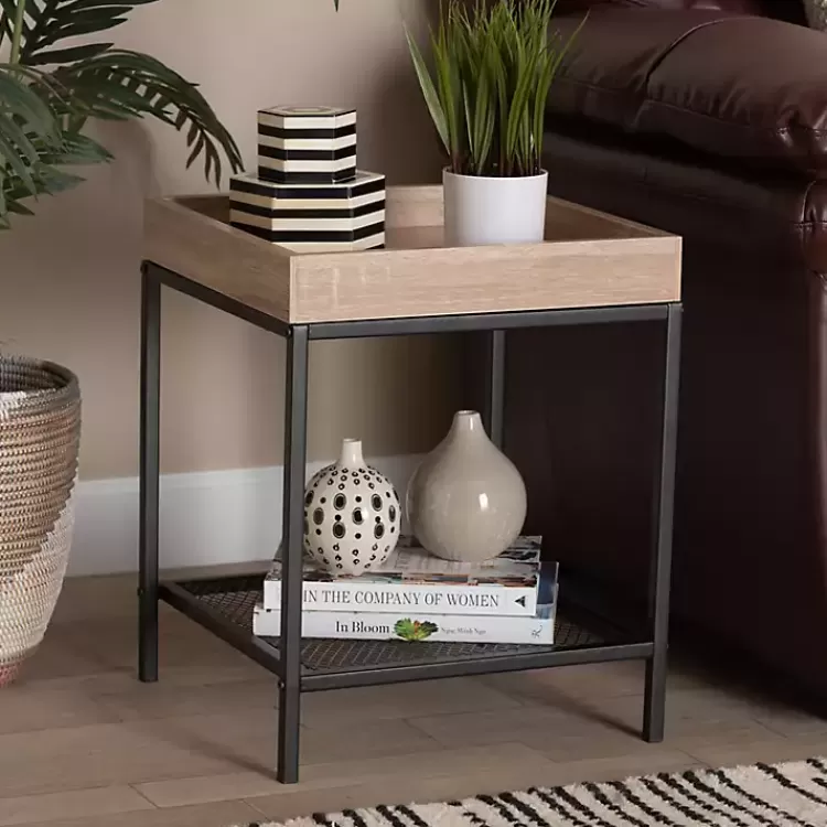 brown_wood_raised_edge_side_table_4.webp Wood Raised Edge Side Table>Kirklands Home Online