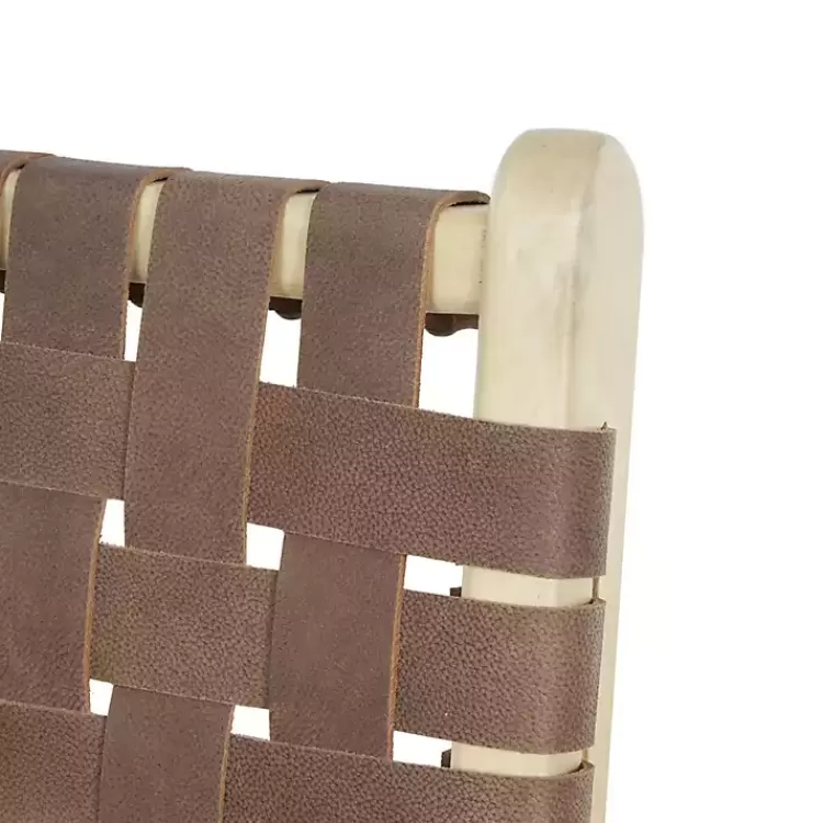 brown_woven_leather_wooden_counter_stool_5.webp Woven Leather Wooden Counter Stool>Kirklands Home New