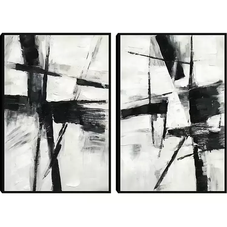 Brushed Away Framed Canvas Art Prints, Set of 2>Kirklands Home Store