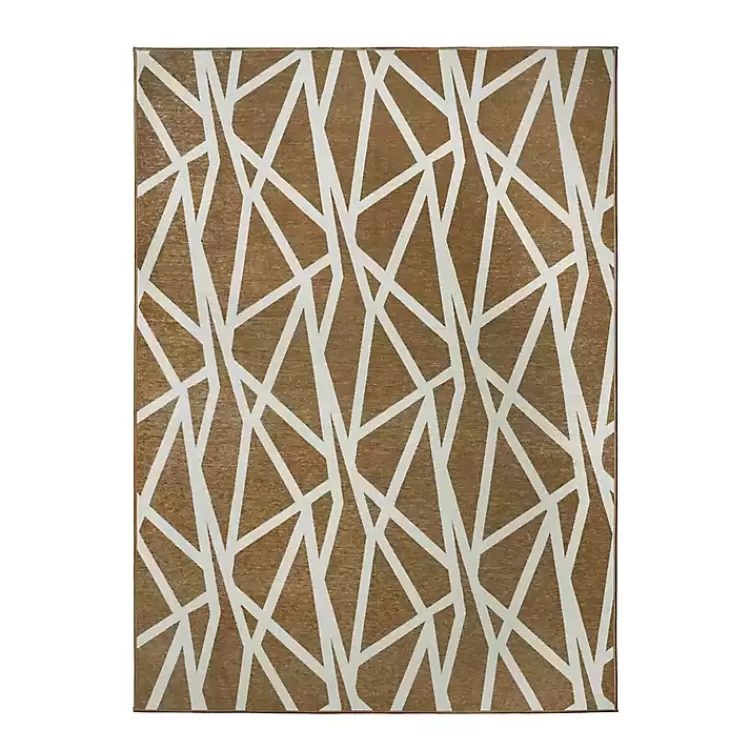 Camel Intersections Washable Area Rug, 5x7>Kirklands Home Best Sale