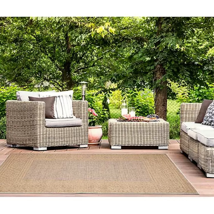 camel_leopard_border_outdoor_area_rug_x_2.webp Camel Leopard Border Outdoor Area Rug, 5x7>Kirklands Home Clearance