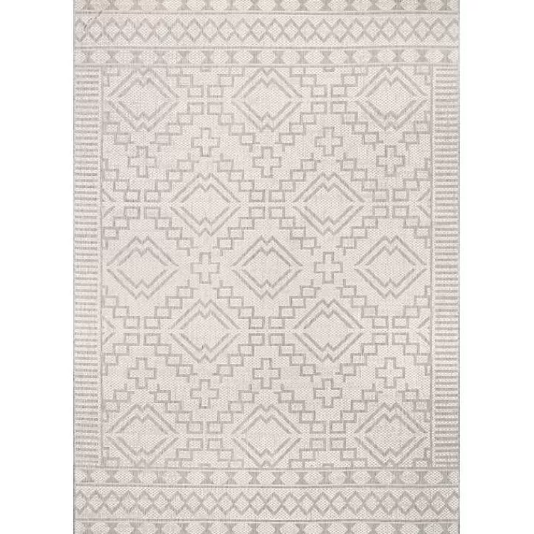 Cammie Gray Moroccan Geometric Outdoor Rug, 5x8>Kirklands Home Discount