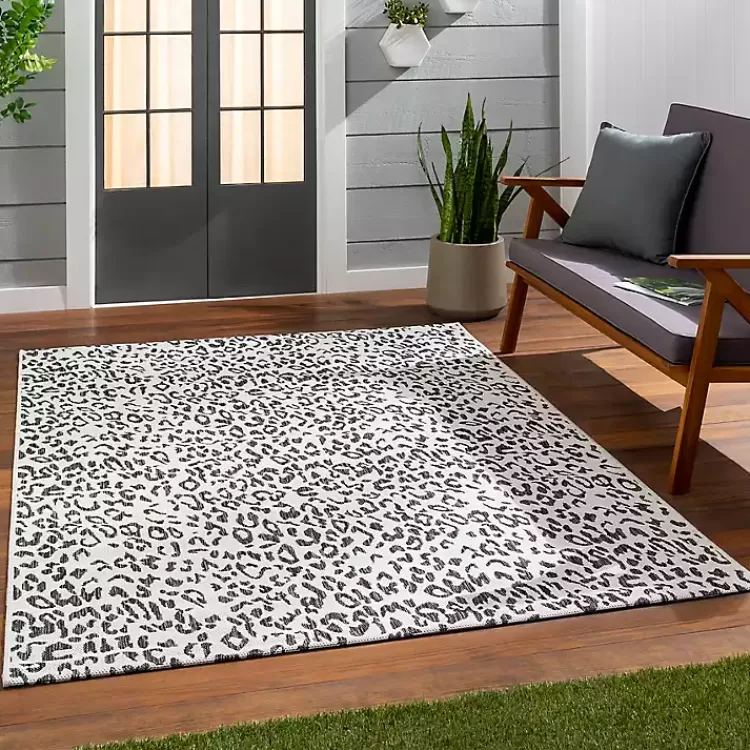 Cauli Leopard Print Outdoor Rug, 5x7>Kirklands Home Best Sale