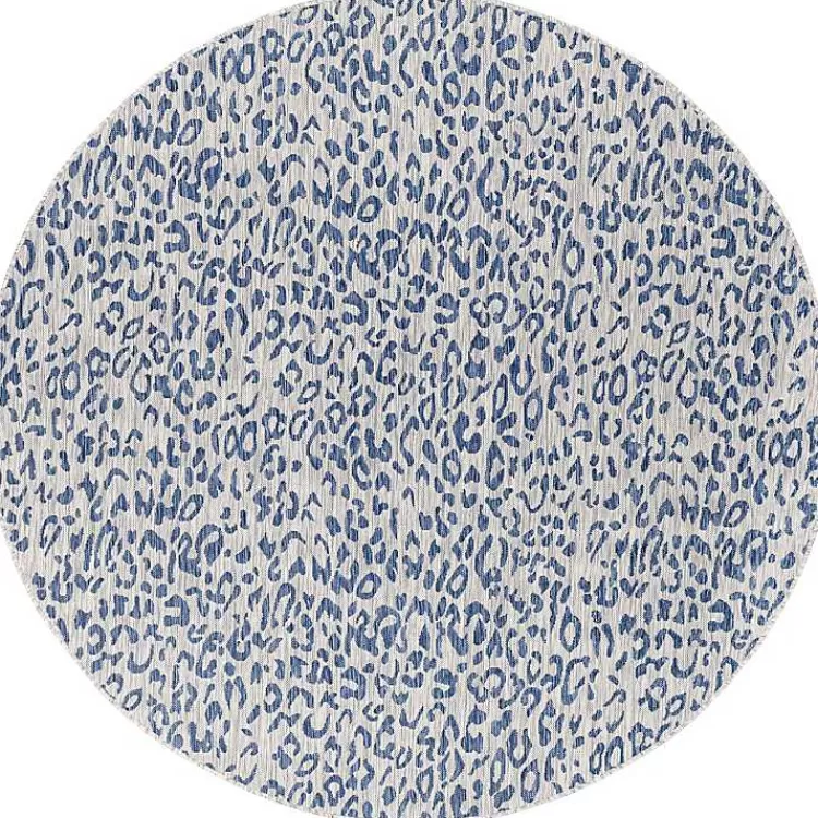 Cauli Leopard Print Round Outdoor Rug, 5 ft.>Kirklands Home Outlet