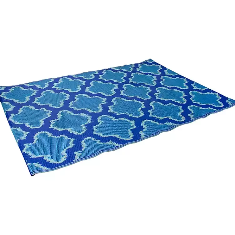 cerulean_quatrefoil_outdoor_area_rug_x_2.webp Cerulean Quatrefoil Outdoor Area Rug, 4x6>Kirklands Home Cheap