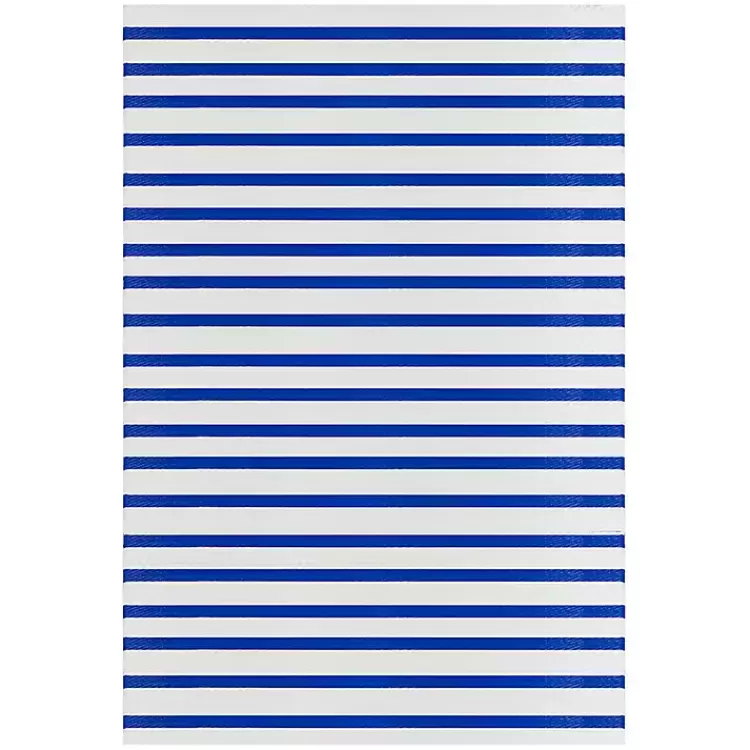 Cerulean Stripes Outdoor Area Rug, 4x6>Kirklands Home Cheap