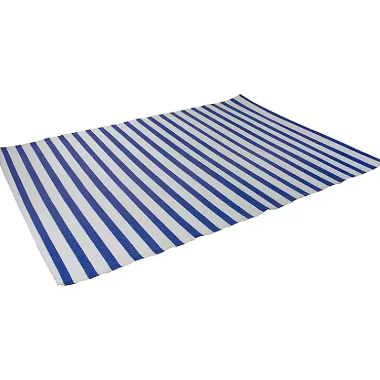 cerulean_stripes_outdoor_area_rug_x_2.webp Cerulean Stripes Outdoor Area Rug, 4x6>Kirklands Home Cheap