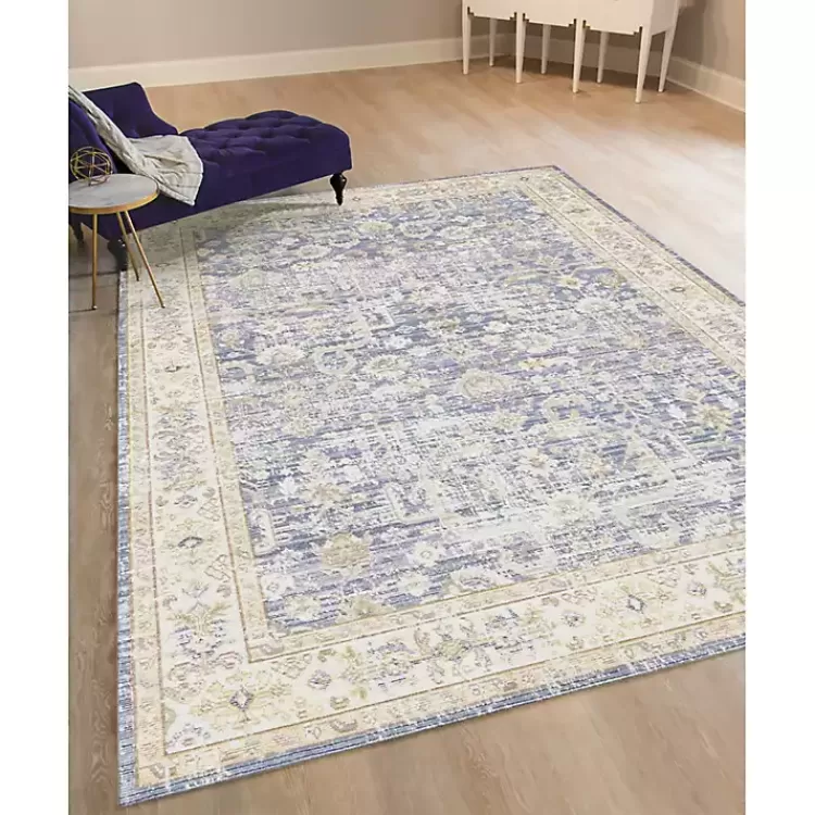 Cerulean Vintage Border Accent Rug>Kirklands Home Online
