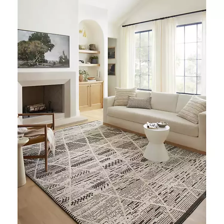 Charcoal Gradient Diamond Area Rug, 5x7>Kirklands Home Clearance