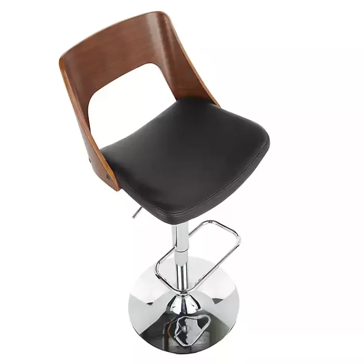 cherry_wood_and_black_leather_swivel_bar_stool_3.webp Cherry Wood and Leather Swivel Bar Stool>Kirklands Home Clearance