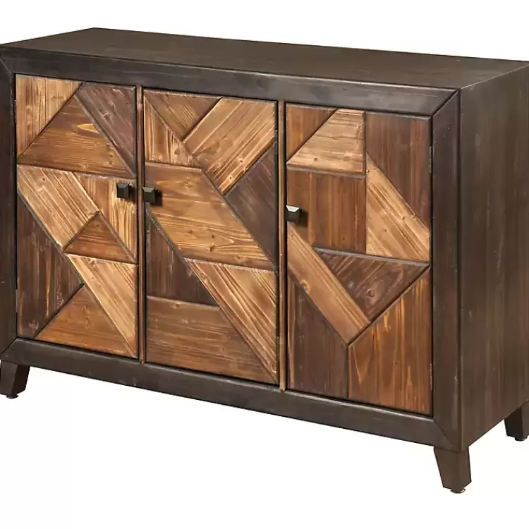 Chevron 3-Door Wooden Credenza>Kirklands Home New