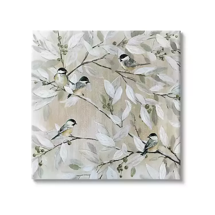 Chickadee Birds on Branch Canvas Art Print, 36x36>Kirklands Home Best