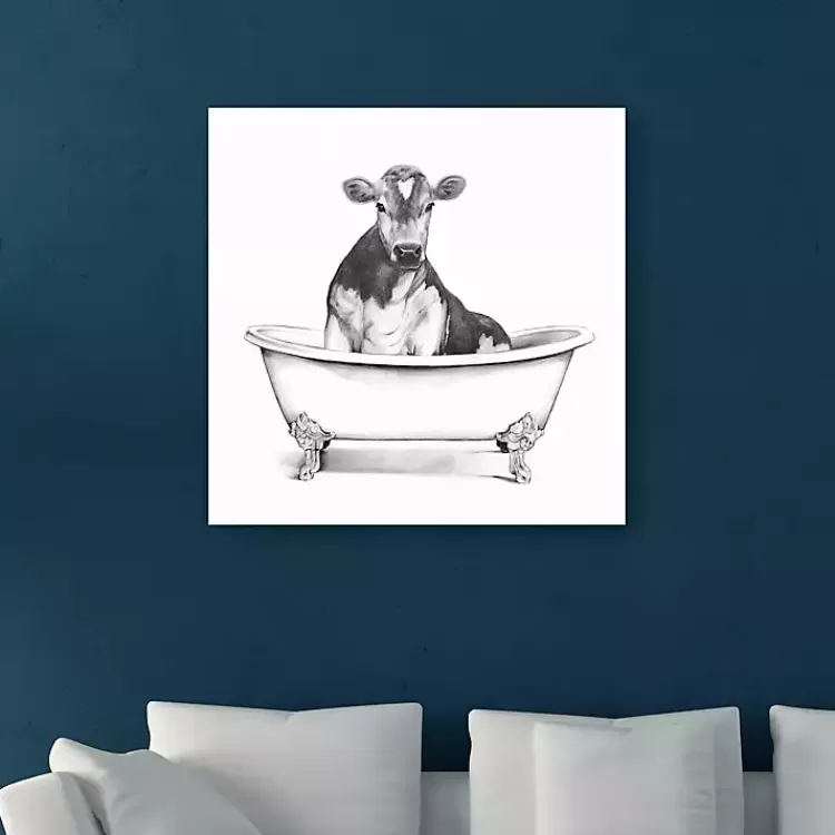 Clawfoot Cow Canvas Art Print, 20x20 in.>Kirklands Home Store