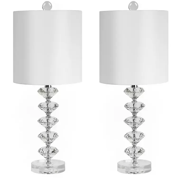 Clear Crystal Spindle Table Lamps, Set of 2>Kirklands Home Clearance