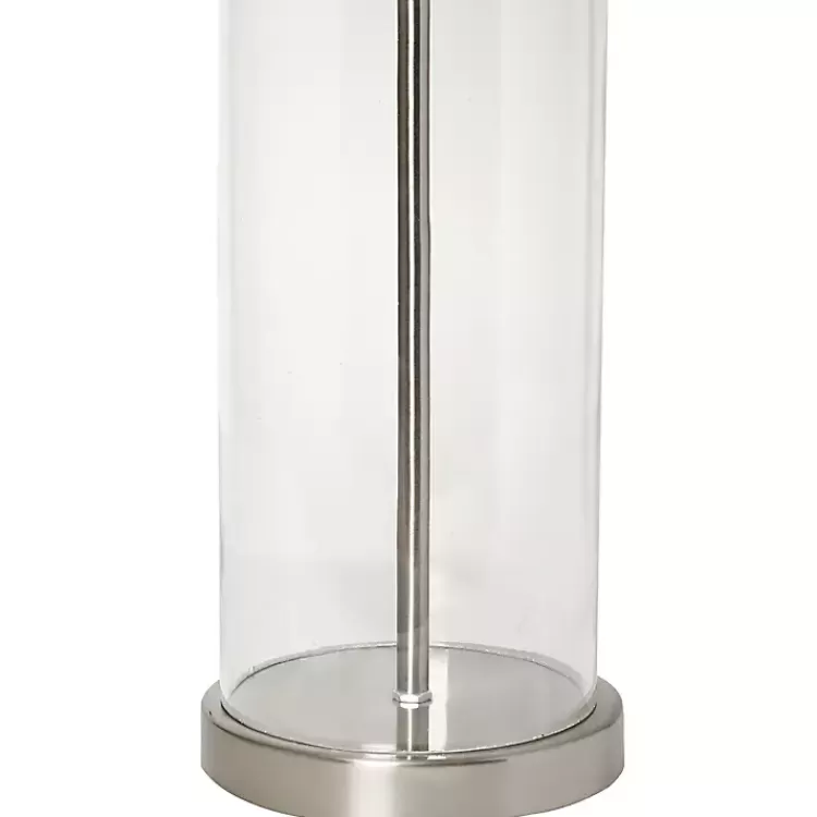 clear_glass_and_nickel_cylindrical_table_lamp_3.webp Clear Glass and Nickel Cylindrical Table Lamp>Kirklands Home Best Sale