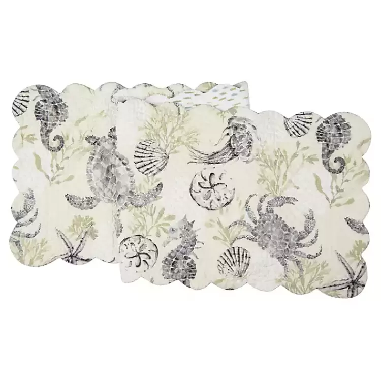 Coastal Quilted Table Runner>Kirklands Home Clearance